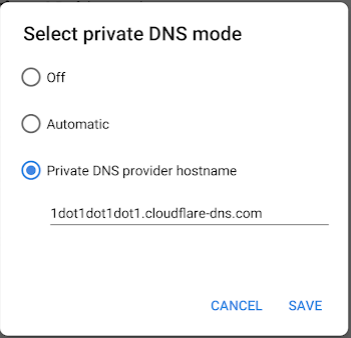 change DNS on Android phone