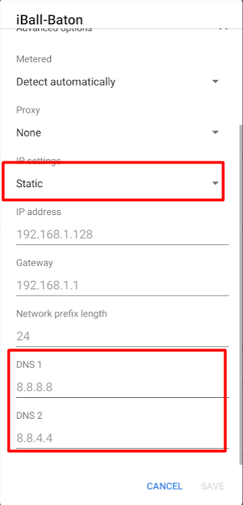 change DNS on Android phone