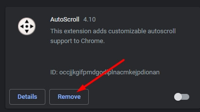 remove extension from chrome