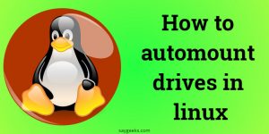 How to automount drives in linux