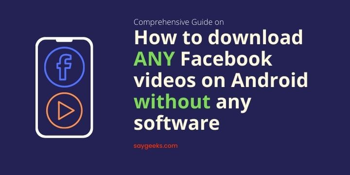 How to download Facebook videos on Android without any software? 2