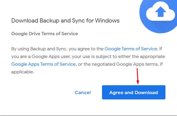 click on download button to start downloading backup and sync softwar
