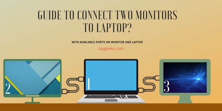 How to connect two monitors to laptop