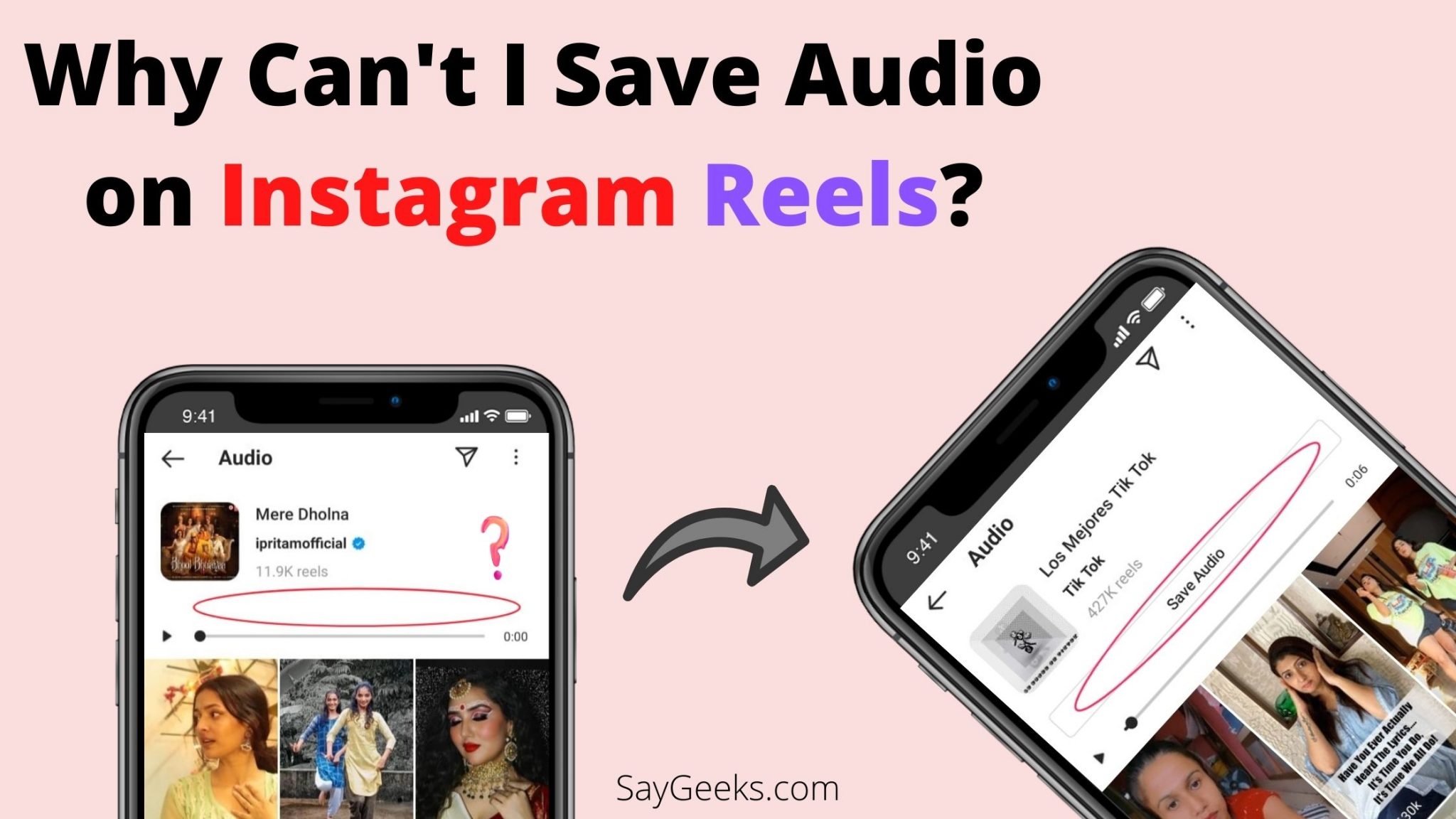 "Why can't I save Audio on Instagram Reels? [In just 1 minute] Say Geeks