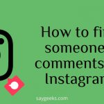 How to find someone's comments on Instagram?