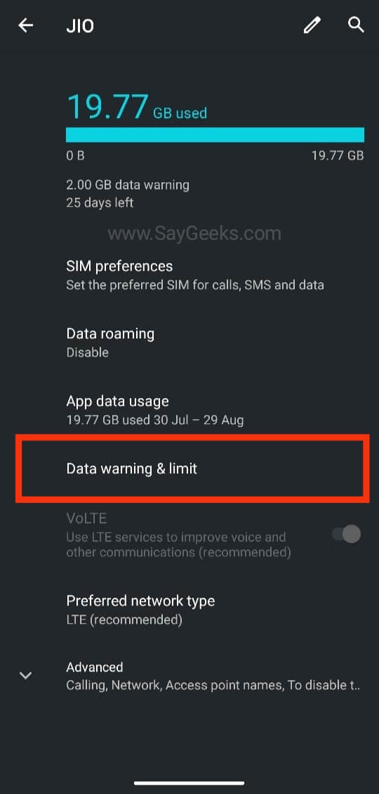 How to Reset Mobile Data limit Exceeded Notification [6 Easy Steps