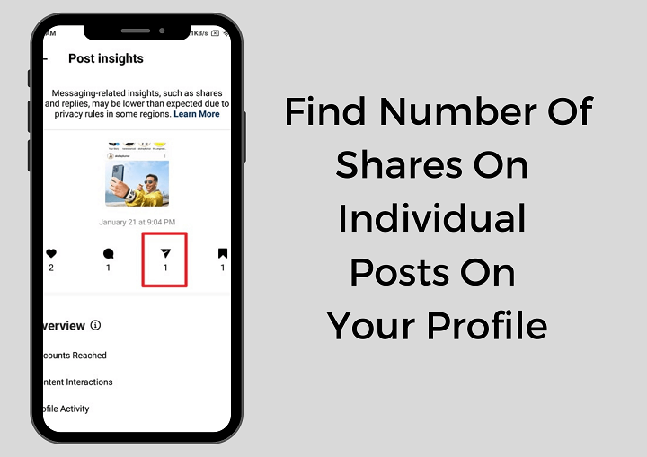 find number of shares on individual posts