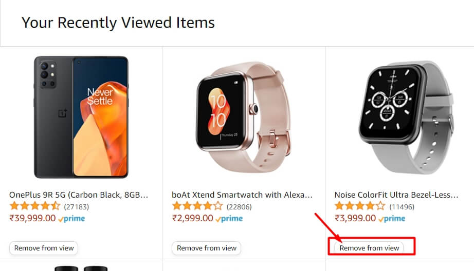 remove item from amazon browsing history