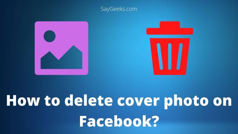 How to delete cover photo on Facebook?