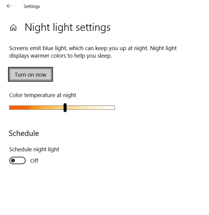 change brightness from nigh mode settings