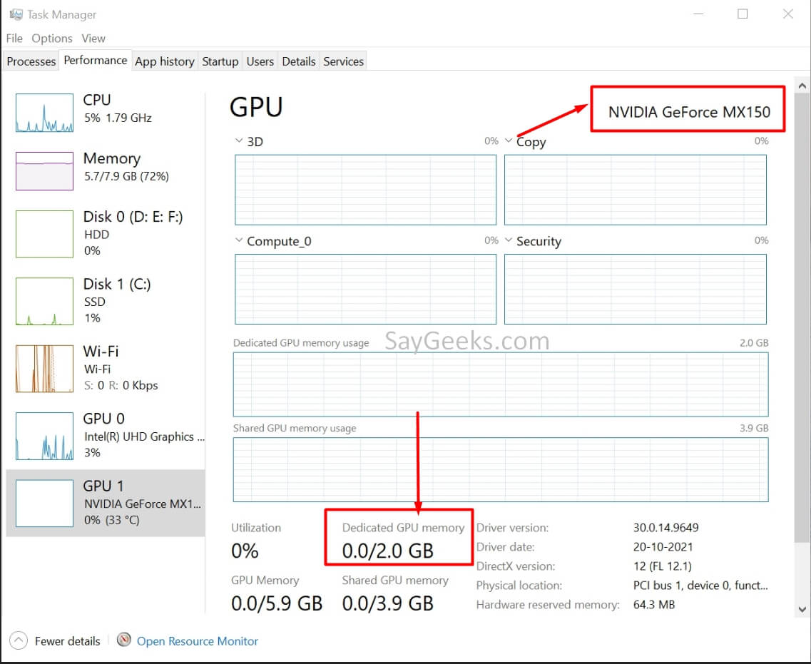 see gpu name in task manager