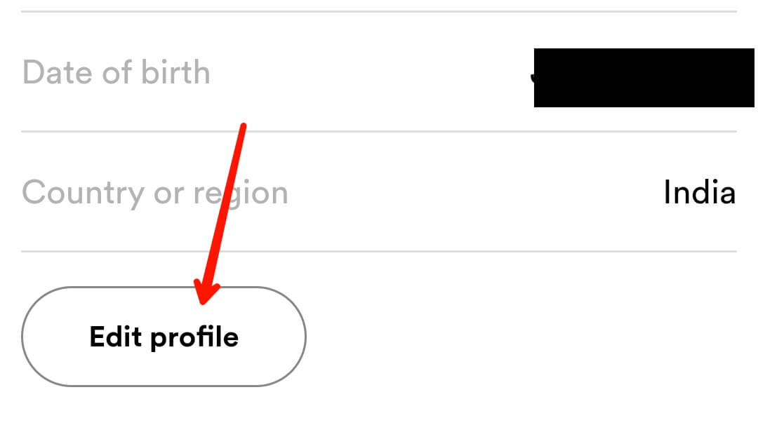 tap on edit profile option in spotify3