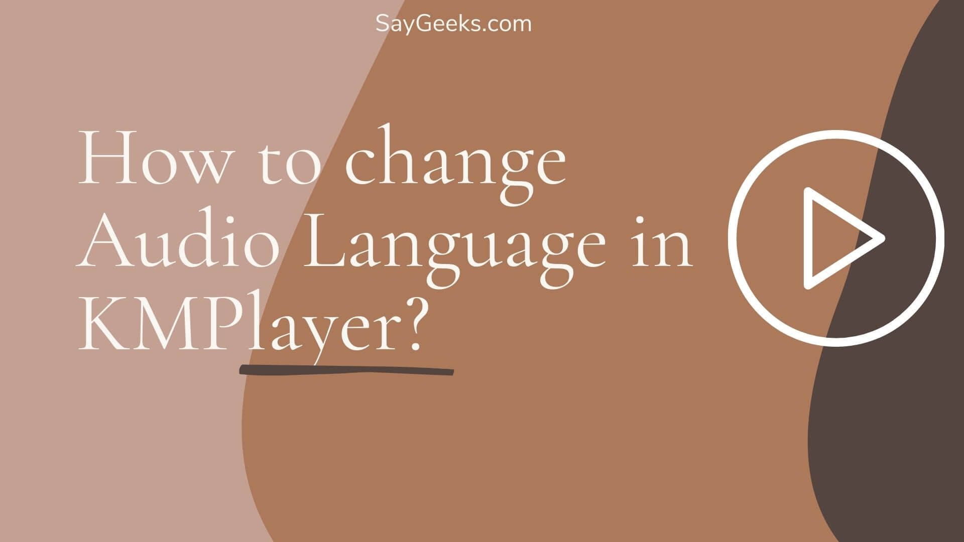 How to change Audio Language in KMPlayer? - Say Geeks