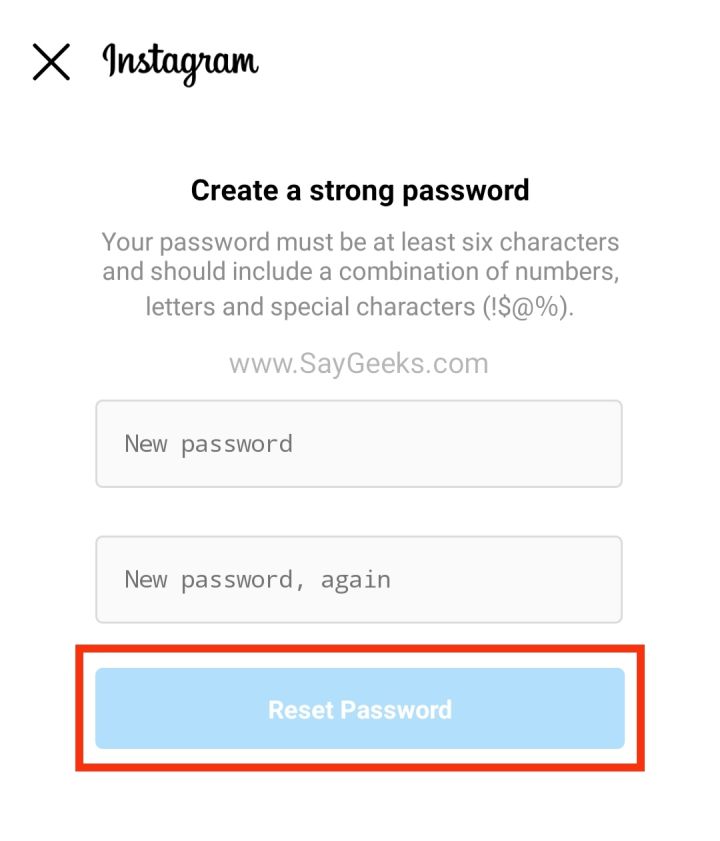 tap reset password
